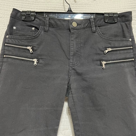 ZARA BASIC Z-Z1975 Zippered Black Denim Pants, Size 8, #189 - Picture 13 of 15
